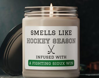 UND Sioux Hockey Soy Candle: North Dakota University Gift