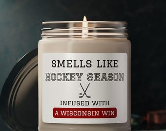 University of Wisconsin Madison Hockey Scented Soy Candle, 9oz, Badgers