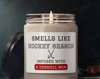 Cornell University Hockey Scented Soy Candle, 9oz, Big Red
