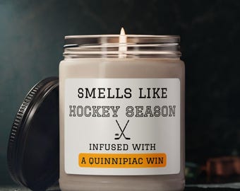 Quinnipiac University Hockey Scented Soy Candle, 9oz, Bobcats