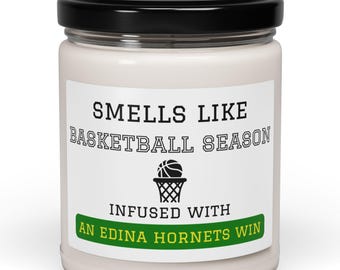 Edina Hornets Basketball Soy Candle, Minnesota High School Scented Candle