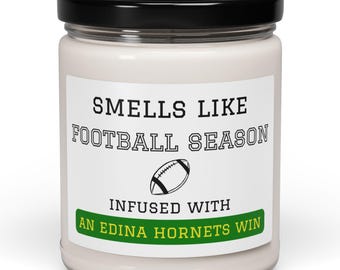Edina Hornets Football Scented Soy Candle, 9oz, Minnesota