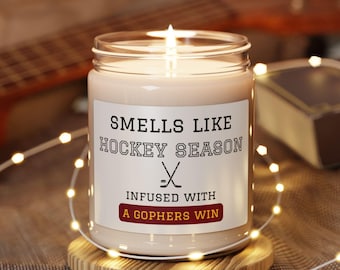 U of M Gophers Hockey Soy Candle: University of Minnesota Gift