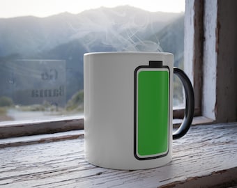 Custom Listing for Michelle Color Changing Motivation Mug - Energy Charging - Perfect Gift for Coffee Lovers, Home Office Decor, Low Battery