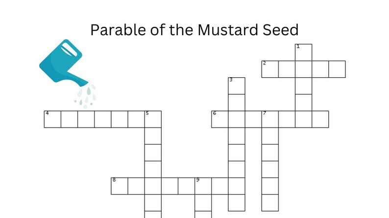 Parable of the Mustard Seed Crossword Game Bible Crossword Puzzle Parable of the Mustard Seed Crossword Game Bible Crossword Puzzle