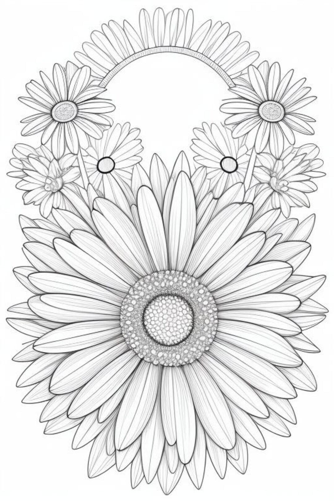 Daisy Coloring Sheet for Adults and Kids / Doodle Coloring Page ...
