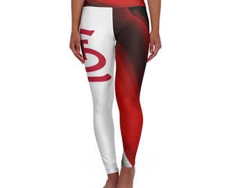 St. Louis Baseball Themed High Waisted Yoga Leggings