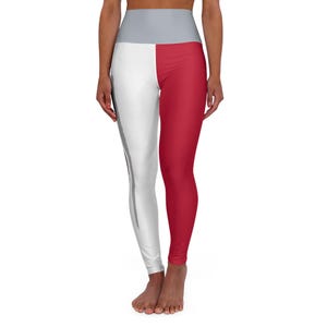 Ohio State Themed High Waisted Yoga Leggings