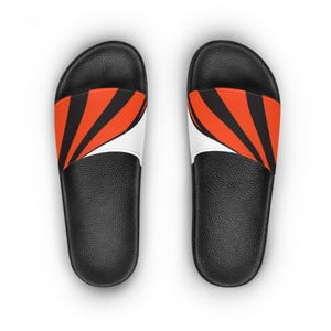 Cincinnati Football Themed Women&#39;s Slide Sandals