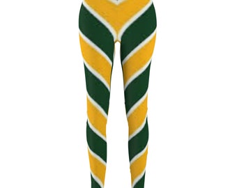 Legging vert et or Green Bay pour femme sur le thème du football