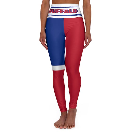 Leggings de yoga de cintura alta con temática de fútbol americano