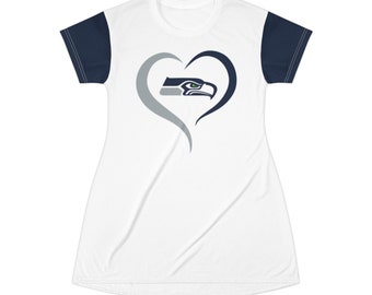 Abito T-shirt da donna a tema Seattle Seahawks