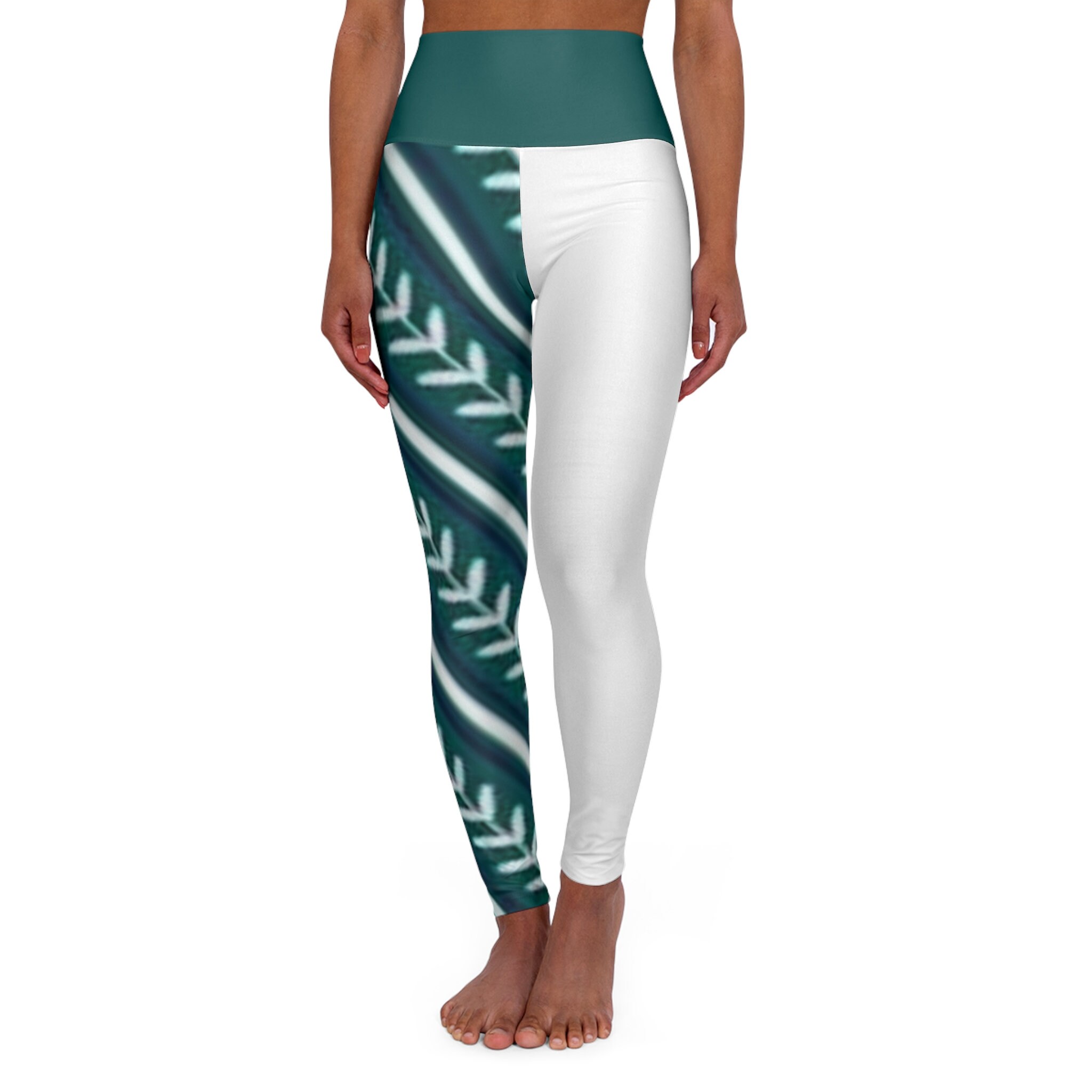 Seattle Baseball Themed Women's High Waisted Yoga Leggings