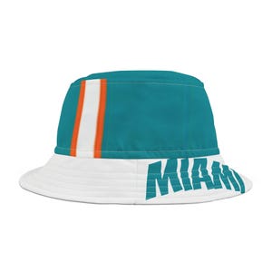 Miami Football Themed Bucket Hat, Dolphins Football Themed Bucket Hat, Cute Hat, Fun Game Day Hat