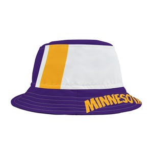 Minnesota Football Themed Bucket Hat, unisex hat, fun bucket hat, game day hat, purple and gold hat, purple and yellow hat, gift, fan gift