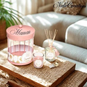 Scented gift box - Gift idea for scented candles and fragrance diffusers - Ideal for Mother&#39;s Day - Thank you gift for teacher/ATSEM