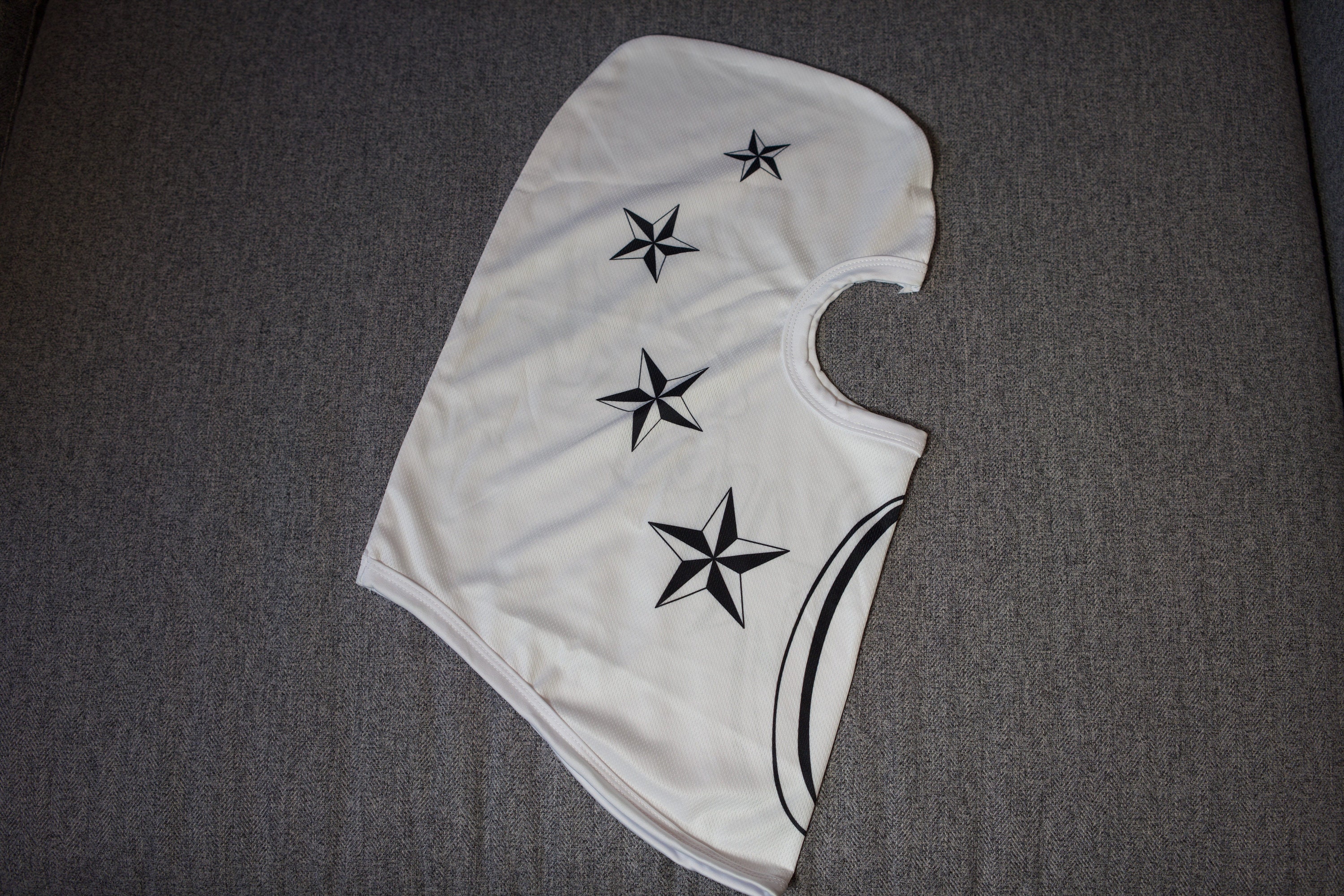 Cortez Ski Mask / White & Black Fleece Face-mask / Mountain Ski Skiing ...