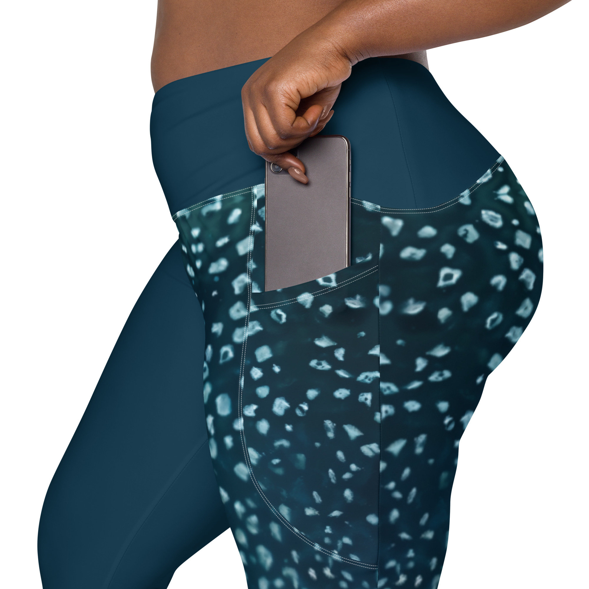 Black Turtle Hawaiian Pattern Print Pattern Women Leggings