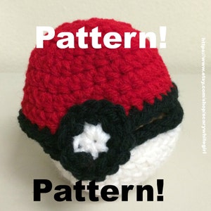 TWO Crochet Patterns for Large and Medium Pokemon-Inspired Hinged Monster Catching Ball PATTERNS ONLY image 4