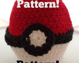 Crochet PATTERN for Large Pokemon-Inspired Hinged Monster Catching Ball - PATTERN ONLY!