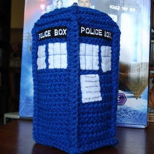 Crocheted Police Box Plushie image 1