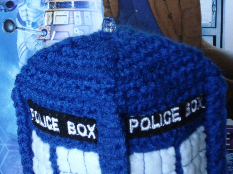 Crocheted Police Box Plushie image 2