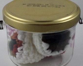 Jar of Crocheted Eyeballs in Browns (SWG-EY001)