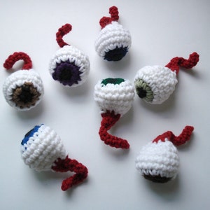 Crocheted Eyeball Cat Toy with catnip, choose your color image 4