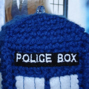 Crocheted Police Box Plushie image 3