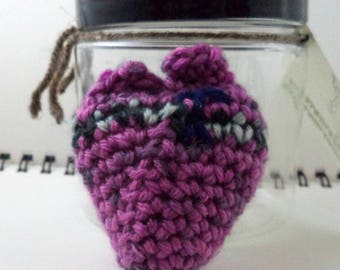 Heart in a Jar - Pink with Black/Gray Band (SWG-HT010)