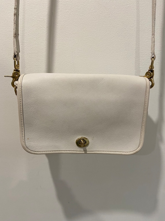 Vintage white coach bag sales