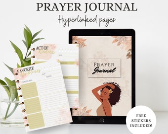 Digital Prayer Journal Spiritual Journey GoodNotes & TouchNotes Ipad and Android Prayer Planner Bible Studying African American