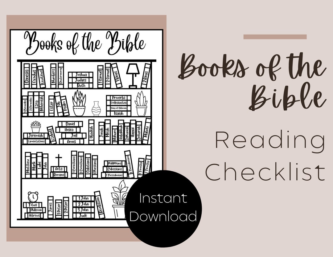 Books of the Bible Coloring Checklist - Etsy