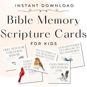 Tarjetas de Escritura de Memoria Bíblica para Niños