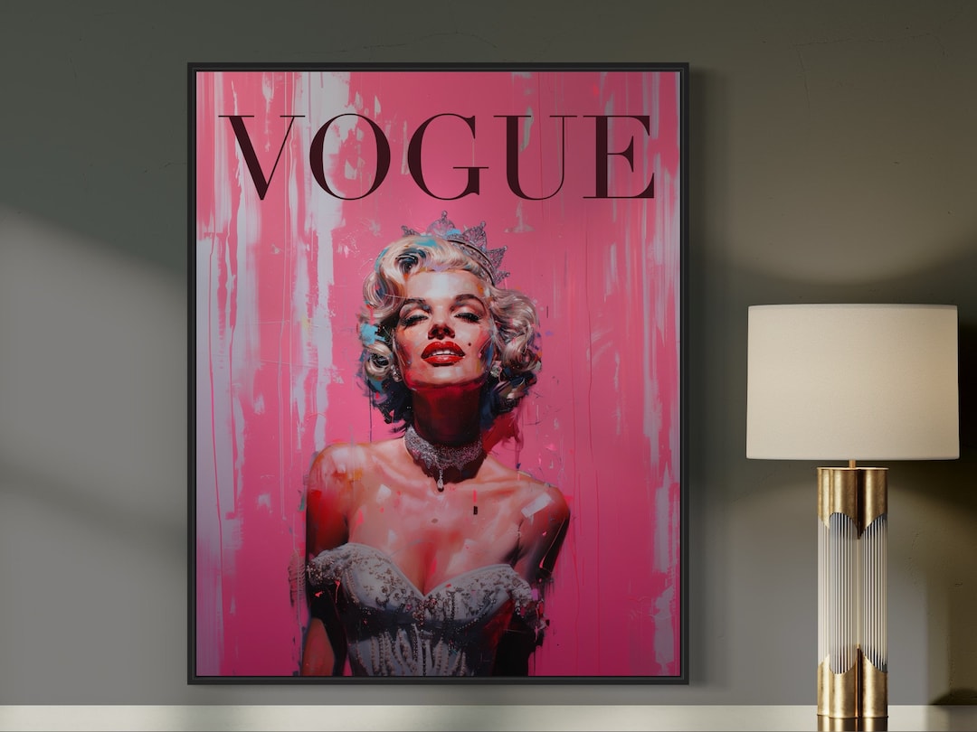 Marilyn Monroe Vogue Cover Art Print: Trendy Fashion Poster - Etsy