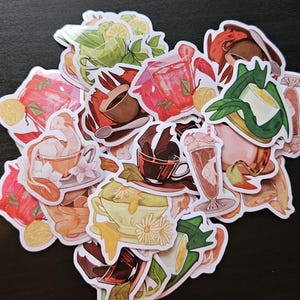 Stickers vinyle dragon thé et café