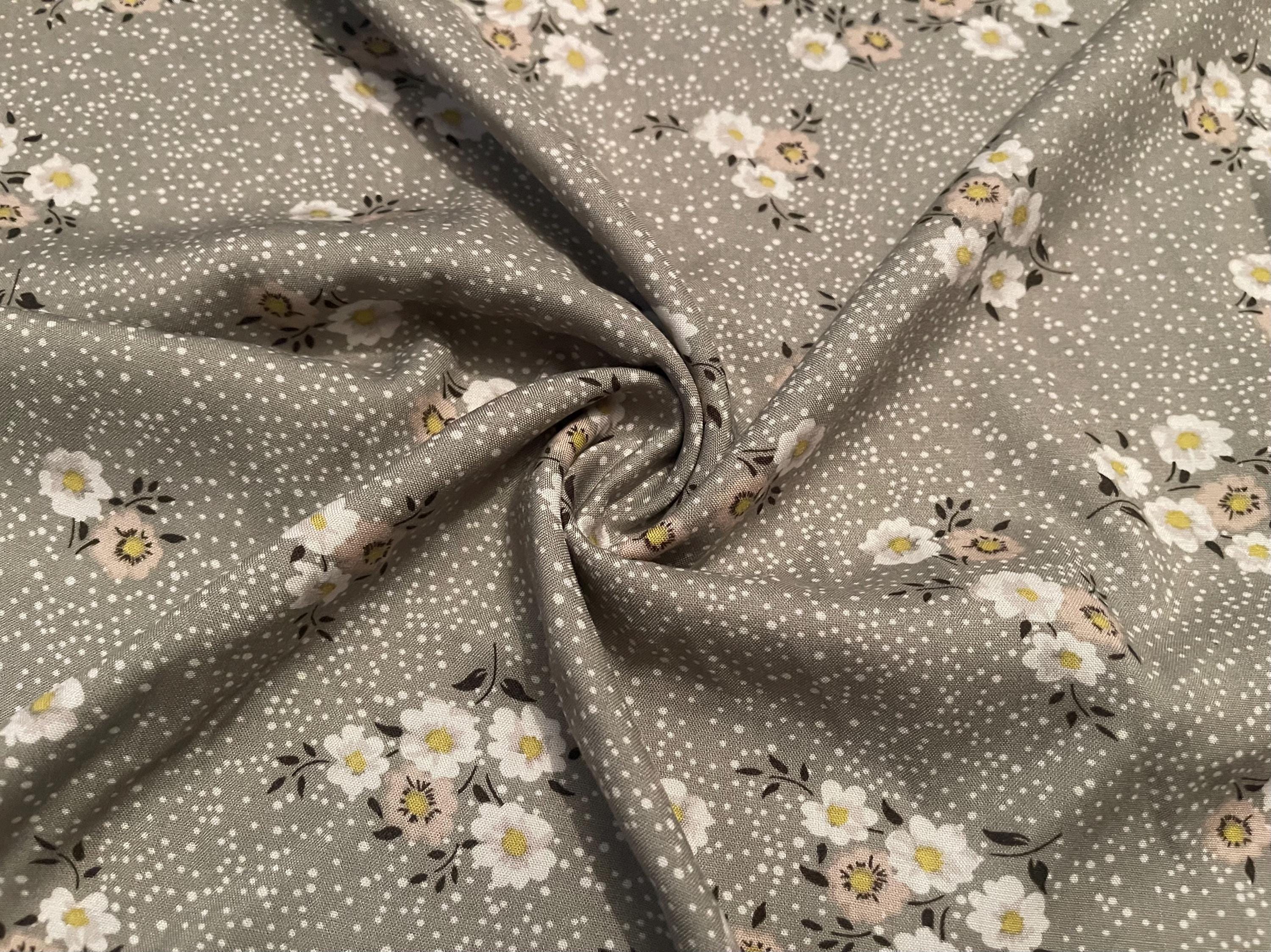 Rayon Challis Fabric Florals Print 2-Yards