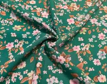 Tela de rayón chalis con estampado floral