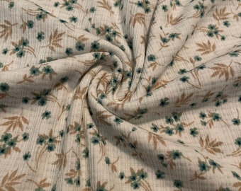 Pointelle Knit Fabric Mini Floral Pattern 1 Yard