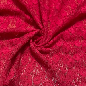 Stretch Lace Fabric Mini Floral Design  1-Yard