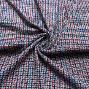 Sweater Knit Fabric Micro Plaid Pattern 1 Yard