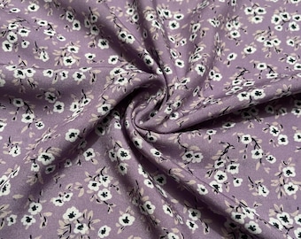 Rayon Challis Fabric Mini Florals Print