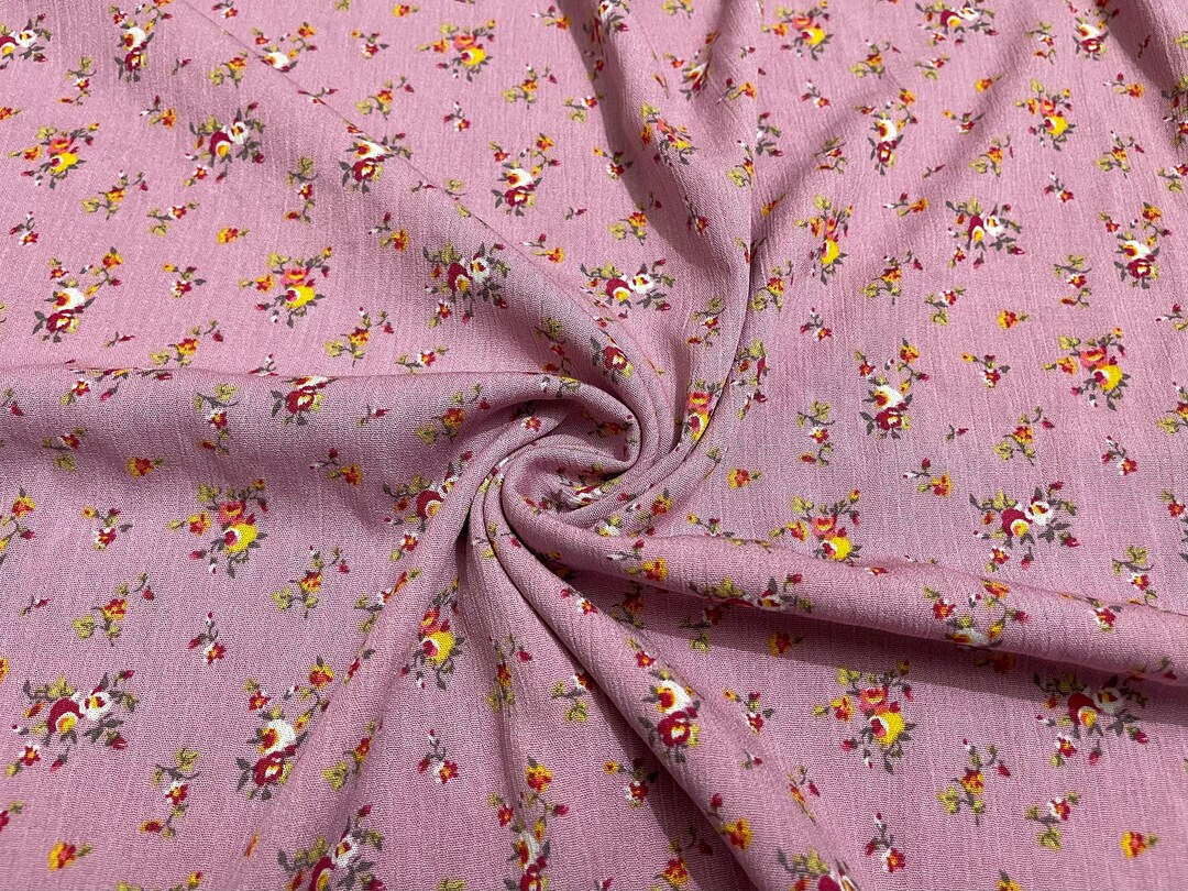 Rayon Gauze Fabric Tiny Florals Pattern 2 Yards Etsy