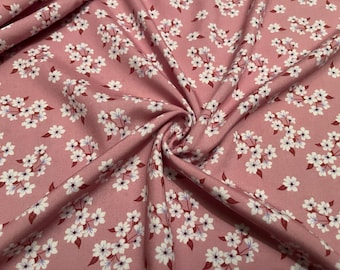 Rayon Challis Fabric Mini Florals Print