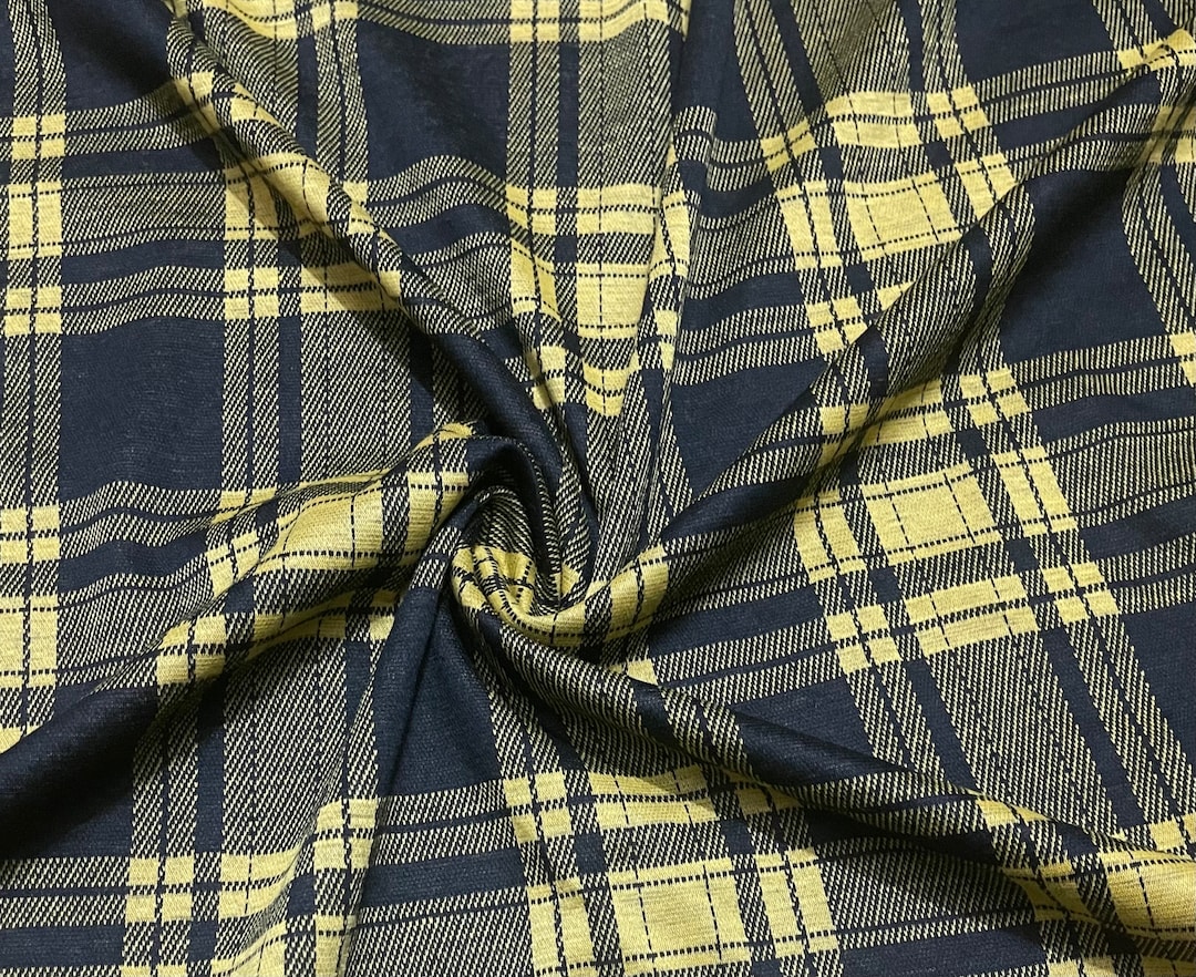 Ponte Roma Double Knit Fabric Ponte Roma Knit Plaid Pattern 1 Yard - Etsy