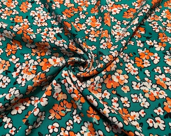 Rayon Challis Fabric Floral Print