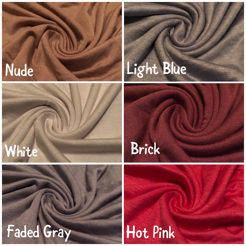 KNIT FABRIC: Stretch Rayon Jersey Knit Fabric 1 Yard image 6