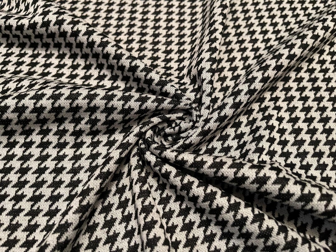 Double Knit Fabric Houndstooth Pattern 1 Yard - Etsy