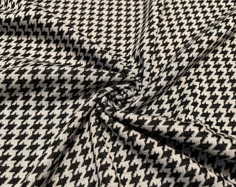 Double Knit Fabric Houndstooth Pattern 1 Yard