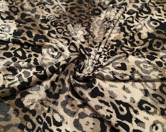 Stretch Polyester Abstract Cheetah Print 3 Yards